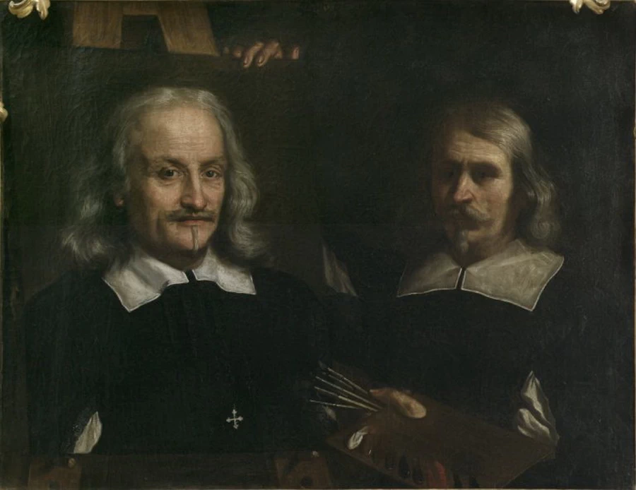 Il giovane - Doppio ritratto con il Guercino e Giovanni Battista Manzini